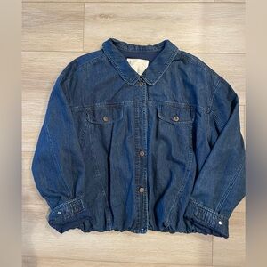 NWOT Pilcro Navy Blue Denim Jacket size XL